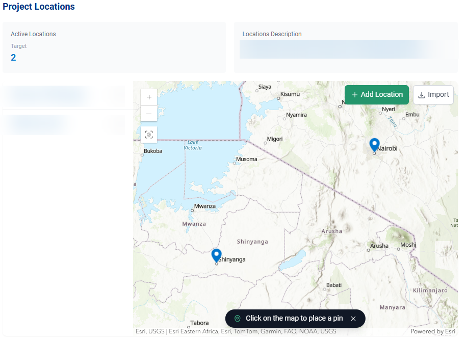 Add Project Location