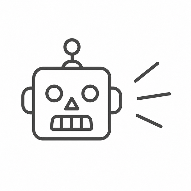 a shouting robot