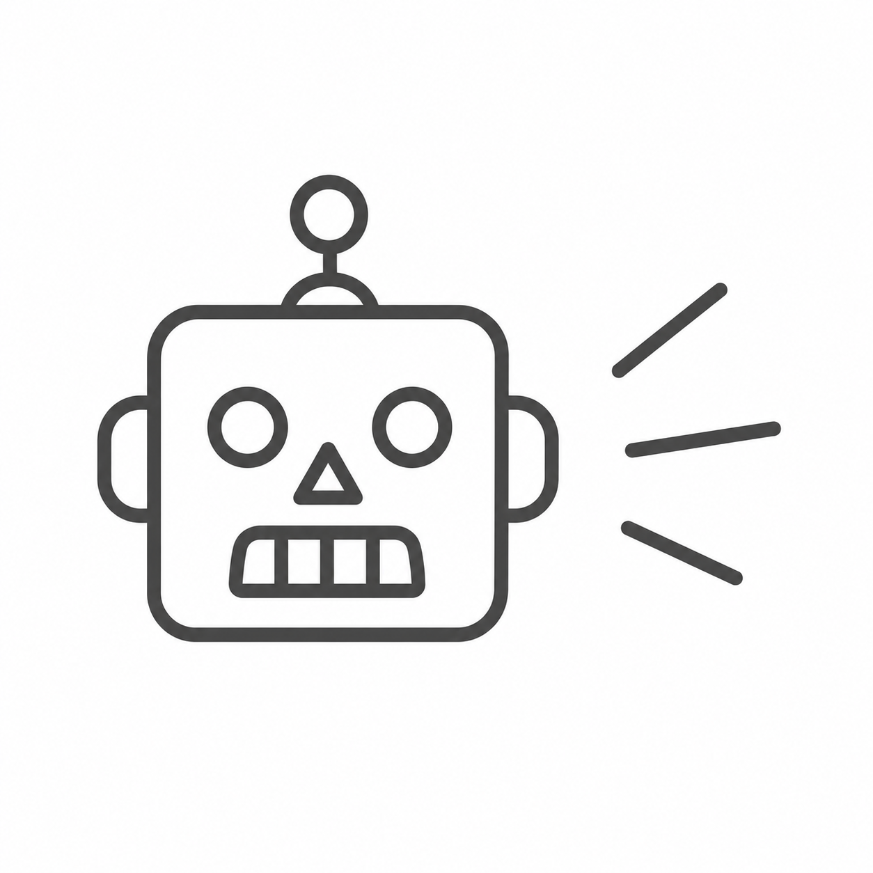 a shouting robot